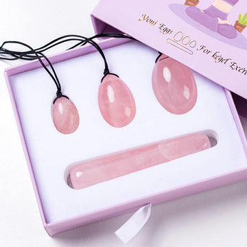 RoseKegel – Kit Huevos Yoni Cuarzo Rosa
